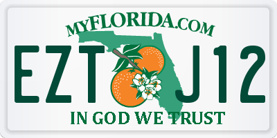 FL license plate EZTJ12