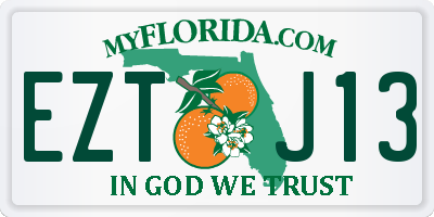 FL license plate EZTJ13