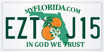 FL license plate EZTJ15