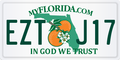 FL license plate EZTJ17