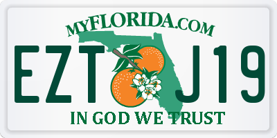 FL license plate EZTJ19