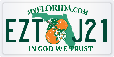 FL license plate EZTJ21