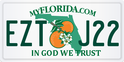 FL license plate EZTJ22