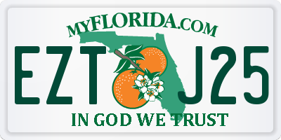 FL license plate EZTJ25