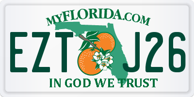 FL license plate EZTJ26