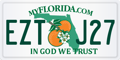 FL license plate EZTJ27