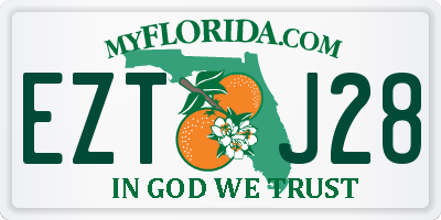 FL license plate EZTJ28