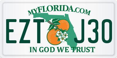 FL license plate EZTJ30