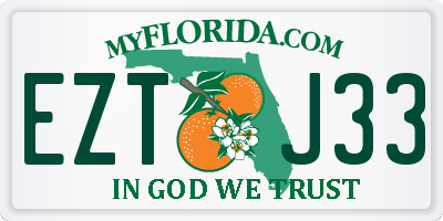 FL license plate EZTJ33