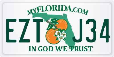 FL license plate EZTJ34