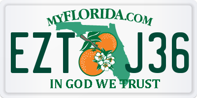 FL license plate EZTJ36