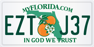 FL license plate EZTJ37