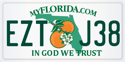 FL license plate EZTJ38