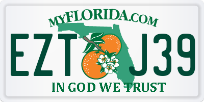 FL license plate EZTJ39