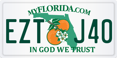 FL license plate EZTJ40