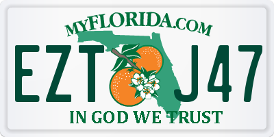 FL license plate EZTJ47