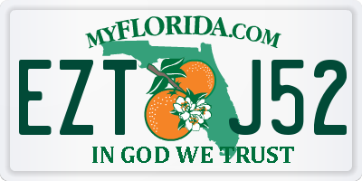 FL license plate EZTJ52