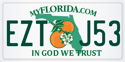 FL license plate EZTJ53