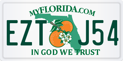 FL license plate EZTJ54