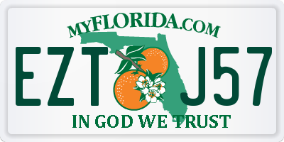 FL license plate EZTJ57