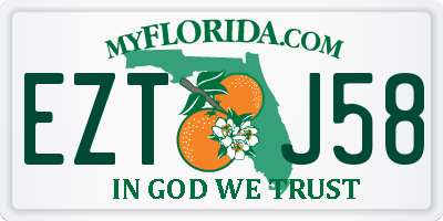 FL license plate EZTJ58