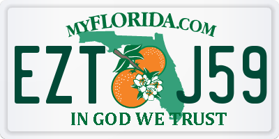 FL license plate EZTJ59