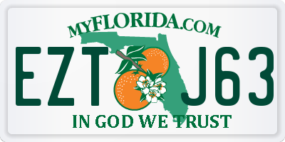 FL license plate EZTJ63