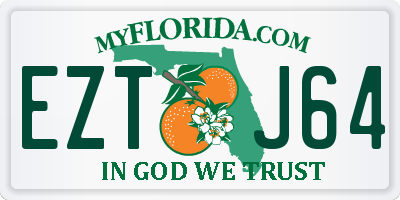 FL license plate EZTJ64