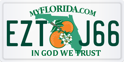 FL license plate EZTJ66