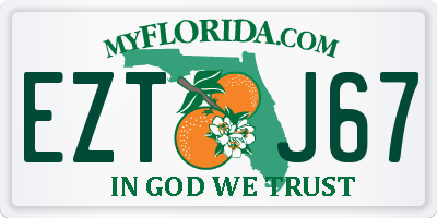 FL license plate EZTJ67