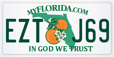 FL license plate EZTJ69