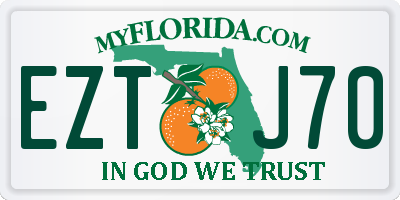 FL license plate EZTJ70