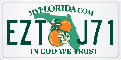 FL license plate EZTJ71