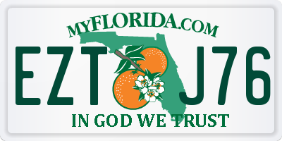 FL license plate EZTJ76