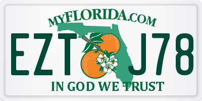 FL license plate EZTJ78