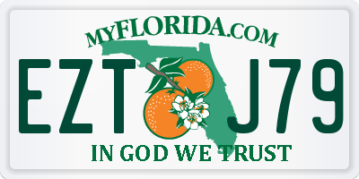 FL license plate EZTJ79