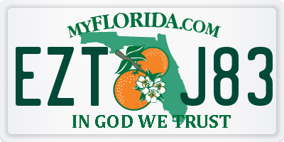 FL license plate EZTJ83