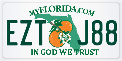 FL license plate EZTJ88