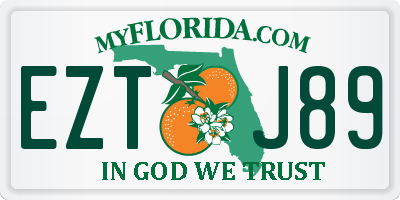 FL license plate EZTJ89