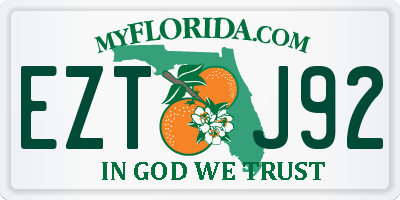 FL license plate EZTJ92