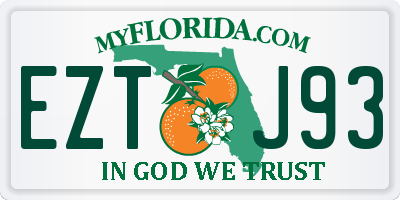 FL license plate EZTJ93