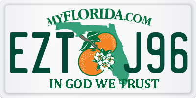 FL license plate EZTJ96