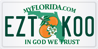 FL license plate EZTK00