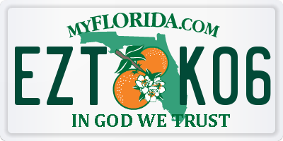 FL license plate EZTK06