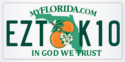 FL license plate EZTK10