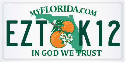 FL license plate EZTK12