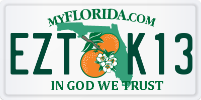 FL license plate EZTK13