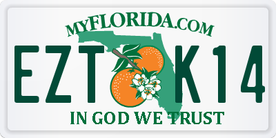 FL license plate EZTK14