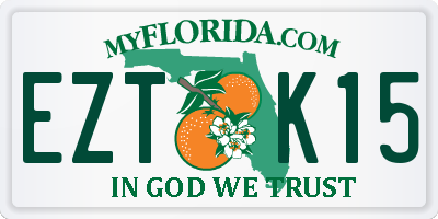 FL license plate EZTK15