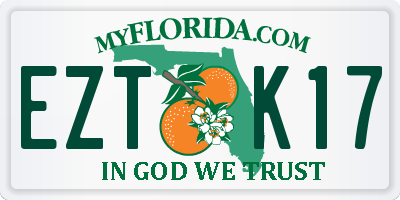 FL license plate EZTK17